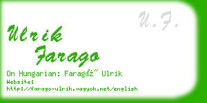 ulrik farago business card